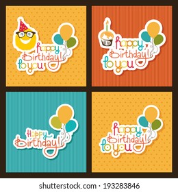 abstract happy birthday background with special objects