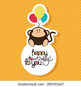 Abstract happy birthday background with special objects