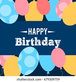 abstract happy birthday background with special objects