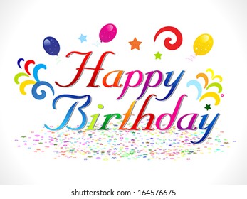 abstract happy birthday background vector illustration