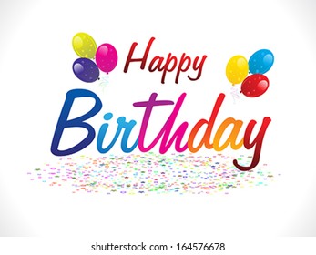 abstract happy birthday background vector illustration