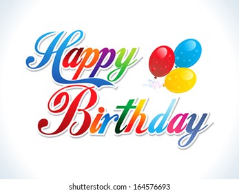 abstract happy birthday background vector illustration