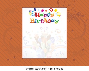 abstract happy birthday background vector illustration