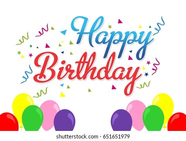 abstract happy birthday background vector illustration
