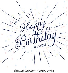 Abstract Happy Birthday card decorative background