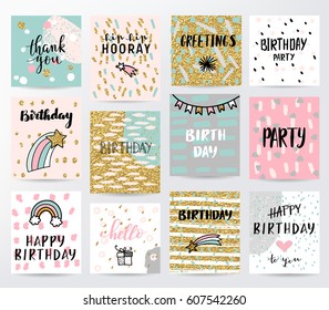 Abstract happy birthday illustration