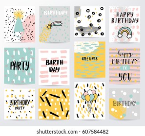 Abstract happy birthday illustration