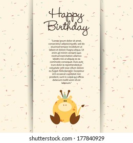 abstract happy birthday text on special background