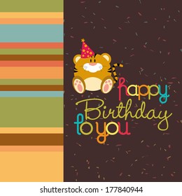 abstract happy birthday text on special background