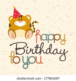 abstract happy birthday text on special background