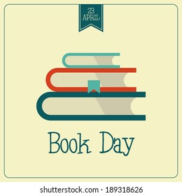 abstract happy book day on a special background