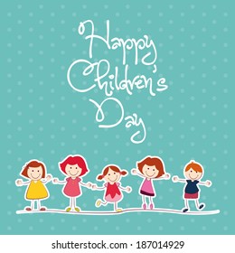 abstract happy children's Day text on a special background