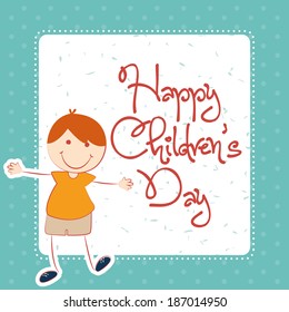 abstract happy children's Day text on a special background