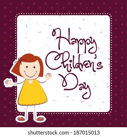 abstract happy children's Day text on a special background