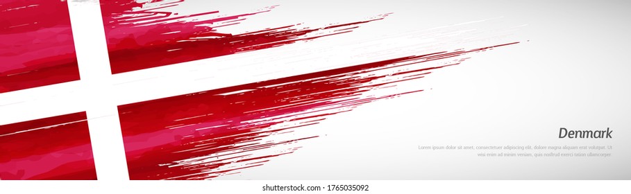 Abstrakter glücklicher Konstituierungstag Dänemarks mit kreativem Aquarell-Hintergrund