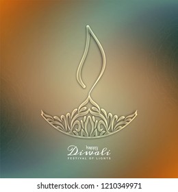 Abstract Happy Diwali artistic colorful background
