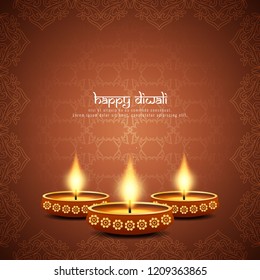 Abstract Happy Diwali beautiful decorative background