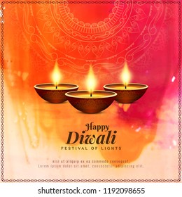 Abstract Happy Diwali beautiful religious background