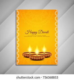 Abstract Happy Diwali brochure design
