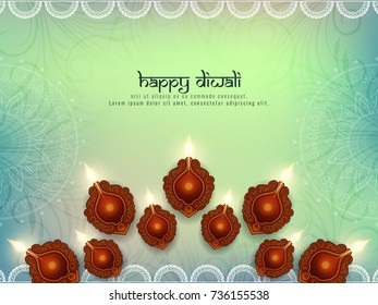 Abstract Happy Diwali colorful background