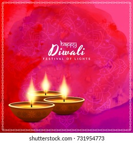 Abstract Happy Diwali colorful vector background