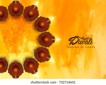 Abstract Happy Diwali decorative artistic background