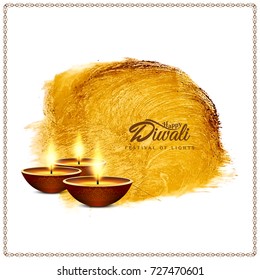 Abstract Happy Diwali decorative background; 