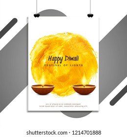Abstract Happy Diwali elegant religious flyer design