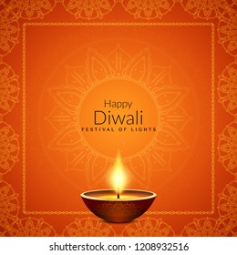 Abstract Happy Diwali festival greeting background vector