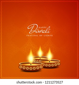 Abstract Happy Diwali Indian festival vector background design