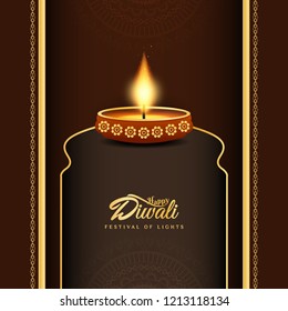 Abstract Happy Diwali Indian festival background design