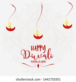 Abstract happy diwali indian festival background design  Vector