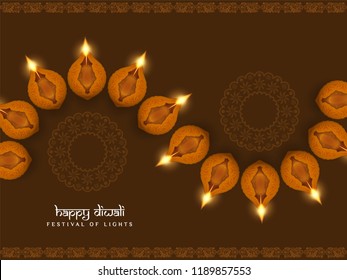 Abstract Happy Diwali religious elegant background