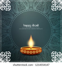 Abstract Happy Diwali religious festival background