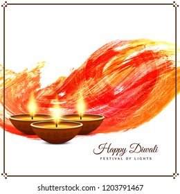 Abstract Happy Diwali religious greeting background vector