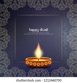 Abstract Happy Diwali religious Indian festival background