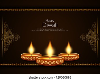 Abstract Happy Diwali religious vector background