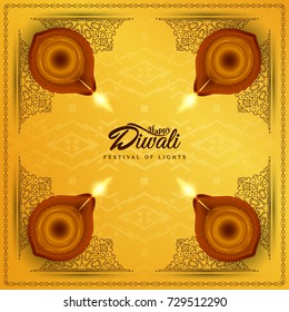 Abstract Happy Diwali stylish background
