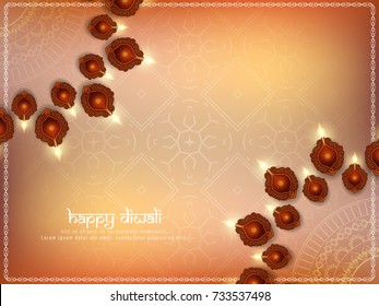 Abstract Happy Diwali stylish background