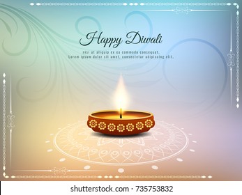 Abstract Happy Diwali stylish background