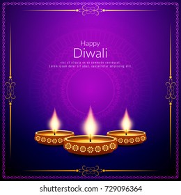 Abstract Happy Diwali Stylish Religious Background