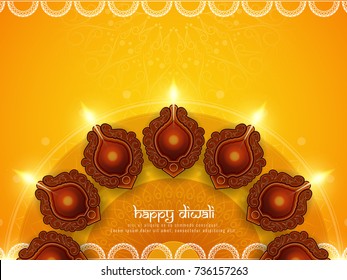 Abstract Happy Diwali vector background design