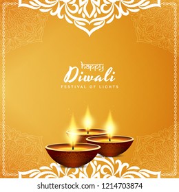 Abstract Happy Diwali vector religious festival background