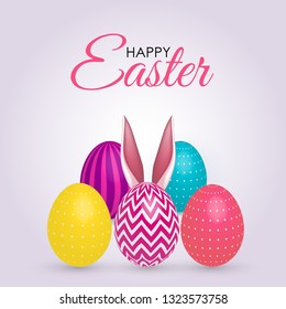 Abstract Happy Easter Template Holiday Background Vector Illustration EPS10