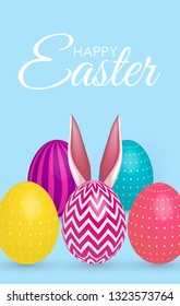 Abstract Happy Easter Template Holiday Background Vector Illustration EPS10