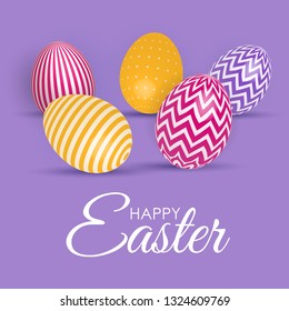 Abstract Happy Easter Template Holiday Background Vector Illustration EPS10