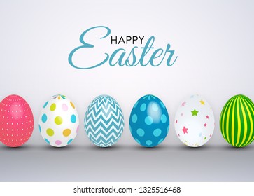Abstract Happy Easter Template Holiday Background Vector Illustration EPS10