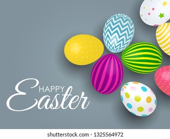 Abstract Happy Easter Template Holiday Background Vector Illustration EPS10