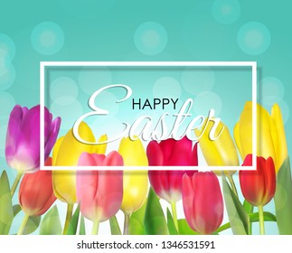 Abstract Happy Easter Template Holiday Background Vector Illustration EPS10