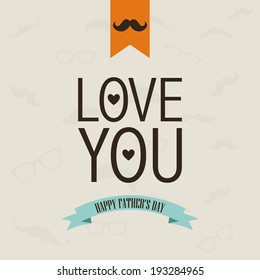abstract happy father's day background with special objects